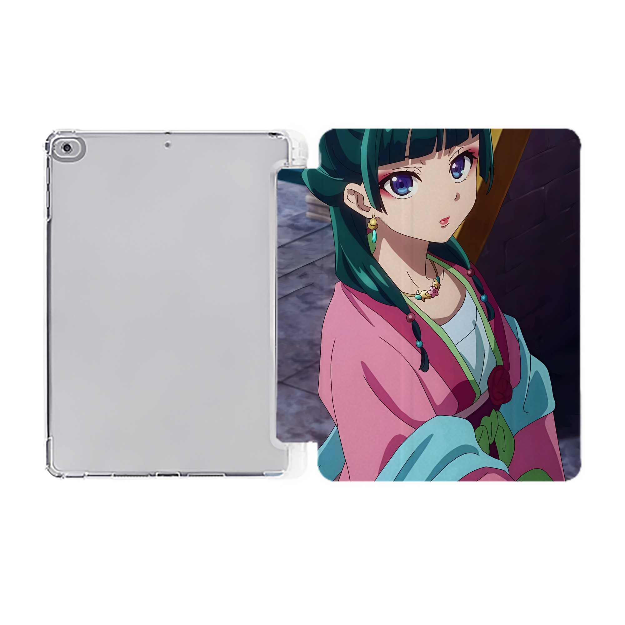 （画像用） 薬屋のひとりごと The Apothecary Diaries IPad ケース ペン収納付き 三つ折りスタンド PUレザー×シリコン 対応機種9.5/10.5/10.9インチ